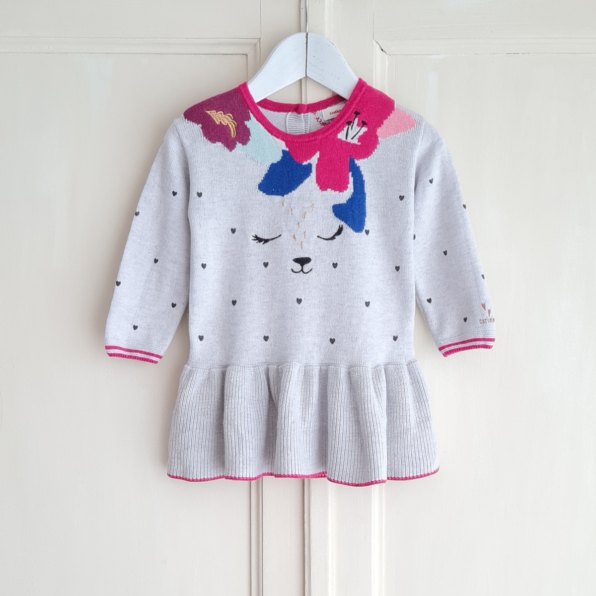 Robe Catimini Bébé Fille - Taille 18 Mois, Beige, Neuve Avec Étiquettes